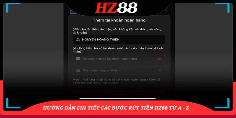 Cách Rút Tiền Từ HZ88 Thành Công 100%